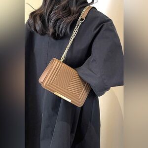 Zenana Vegan Leather Chevron Crossbody Bag - in stock